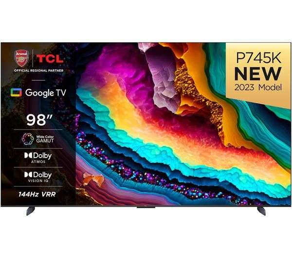 TCL 98P745K 98 Inch 4K Ultra HD 144hz Smart TV
