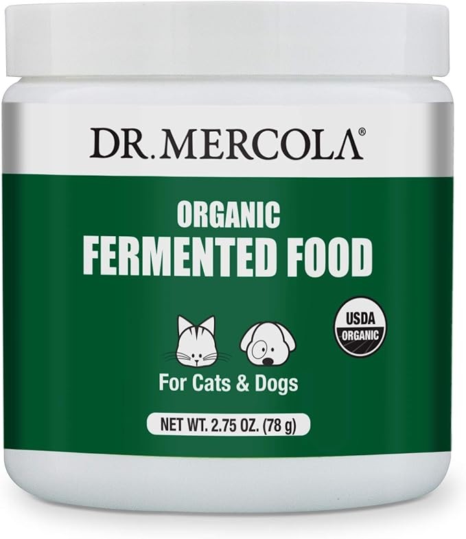 Dr. Mercola Organic Fermented Food for Cats & Dogs, 2.75 oz. per Container (78g), Non GMO, Gluten Free, Soy Free, USDA Organic